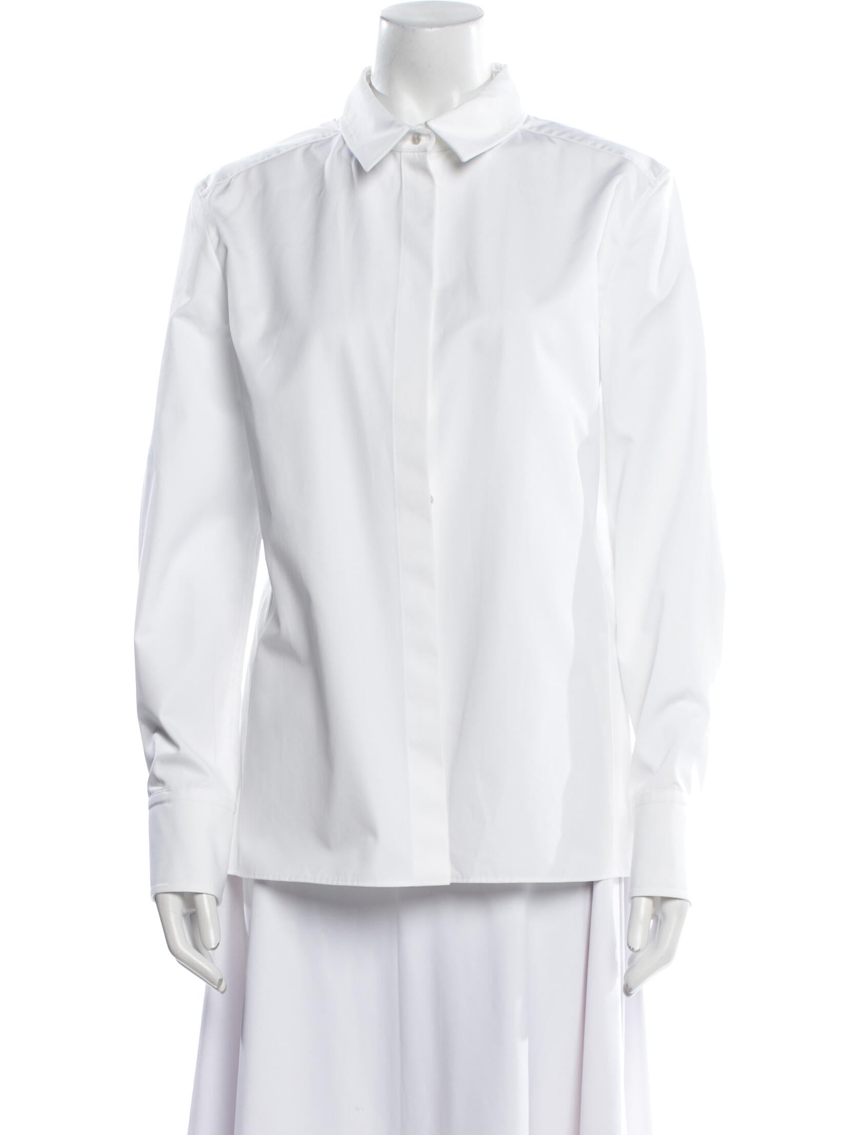 Hermès Long Sleeve Button-Up Top
