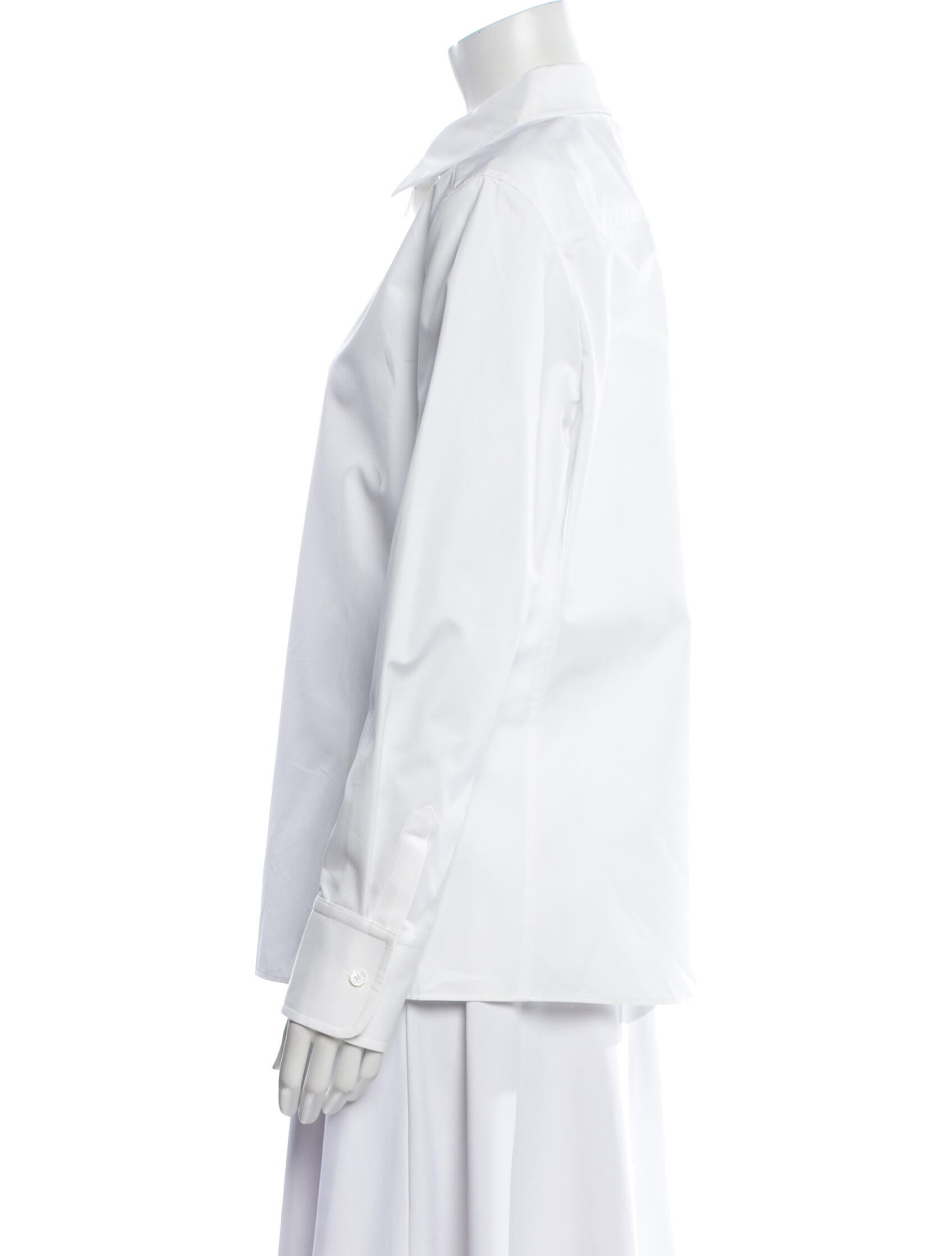 Hermès Long Sleeve Button-Up Top