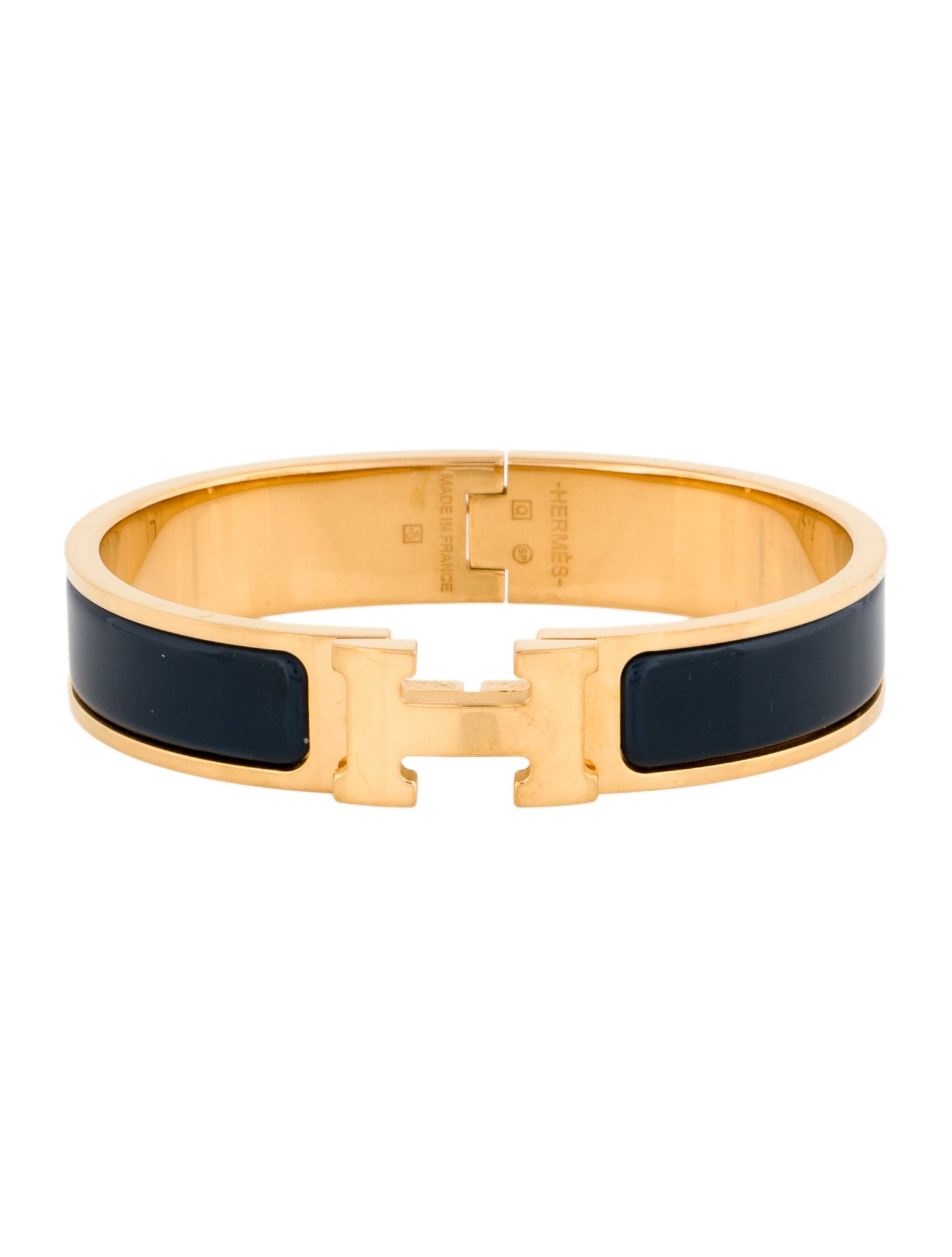 Hermès Enamel Clic H Bangle Bracelet