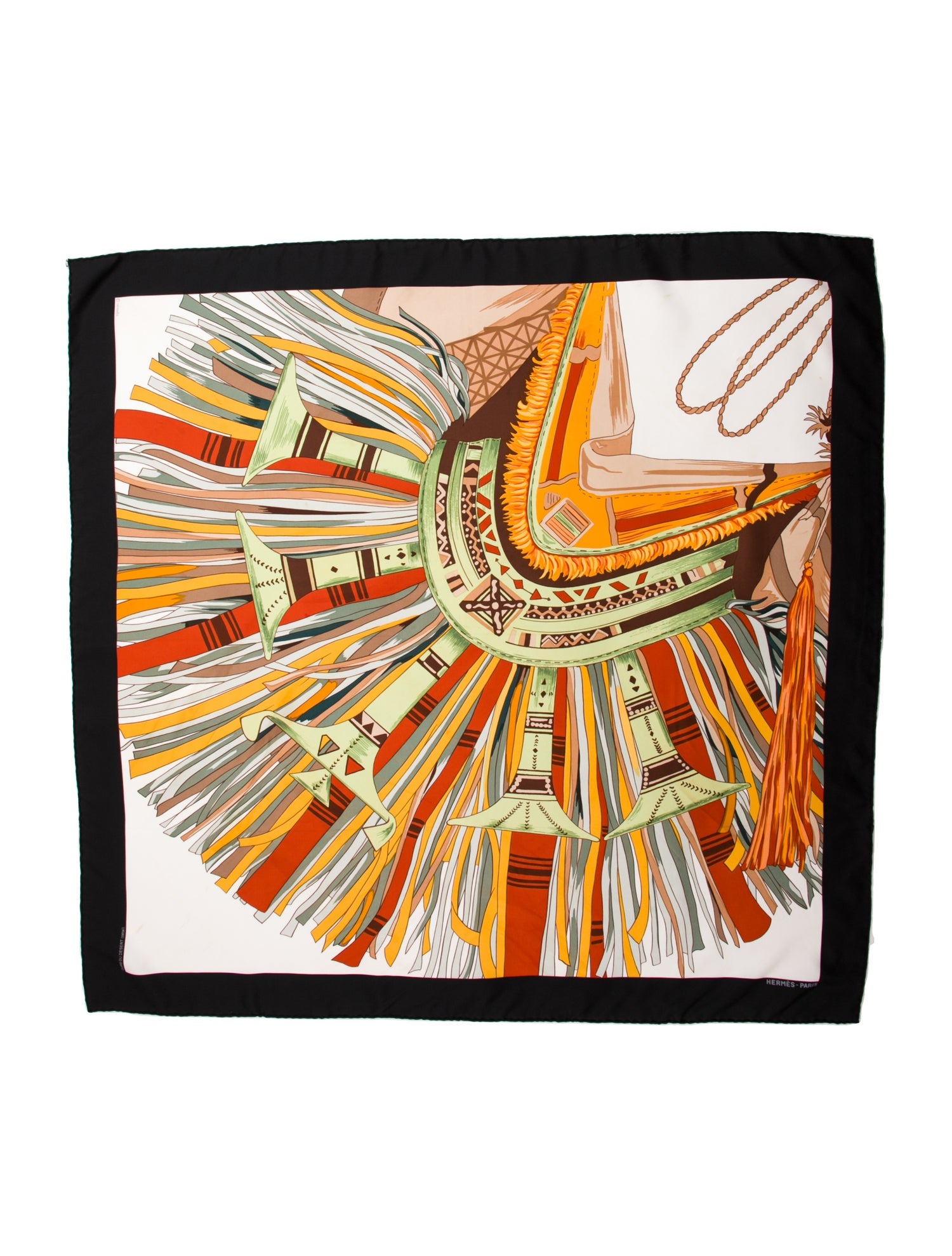 Hermès Cuirs du Desert Détail Silk Scarf
