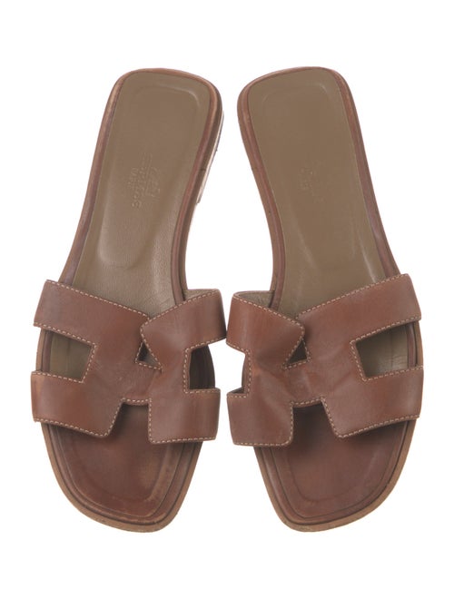 Hermès Oran Leather Slides