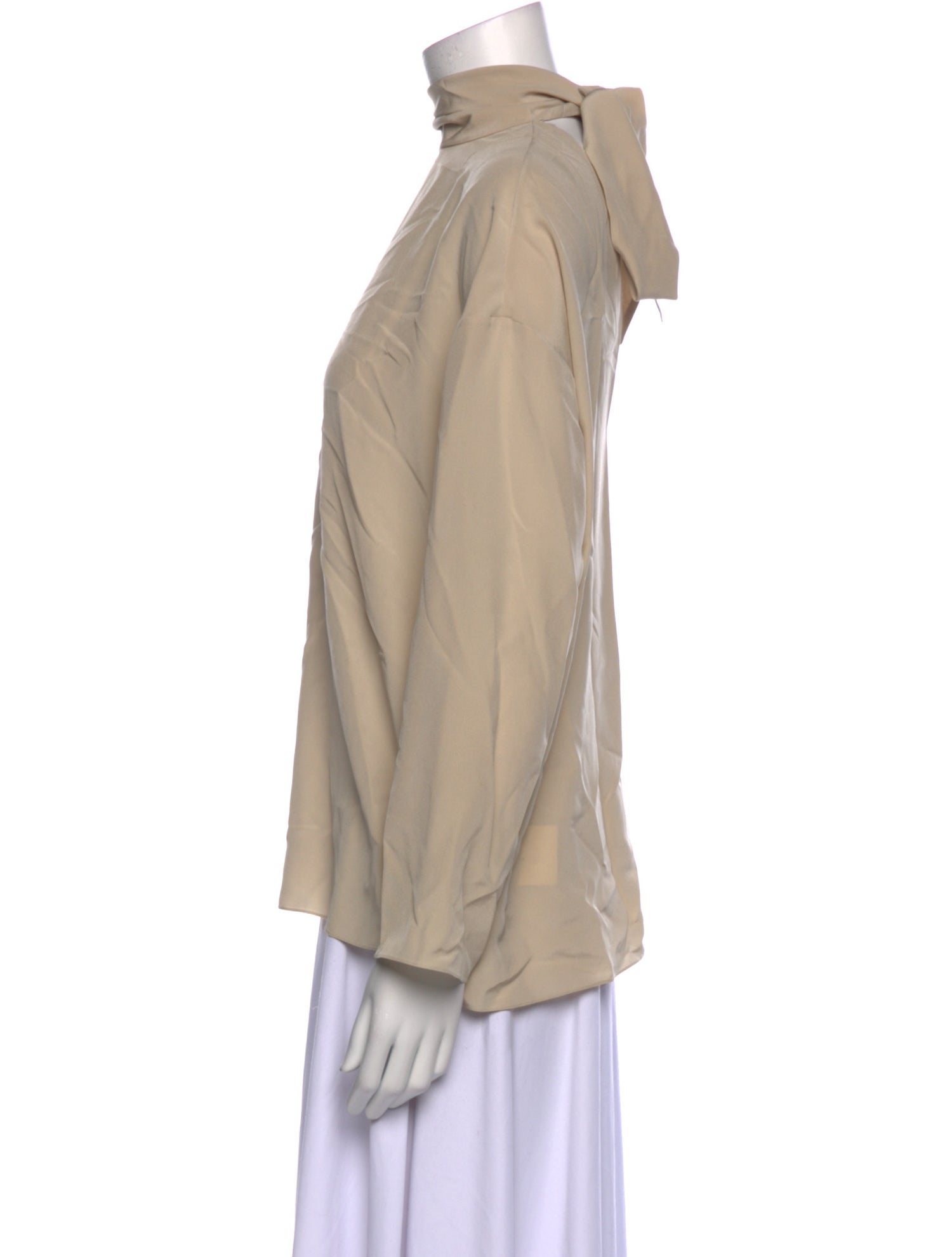 Hermès Silk Mock Neck Blouse