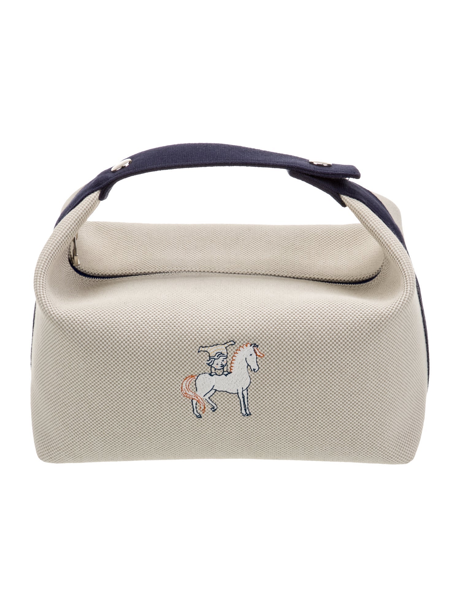 Hermès Large Toile Bride-A-Brac Cabriole Case