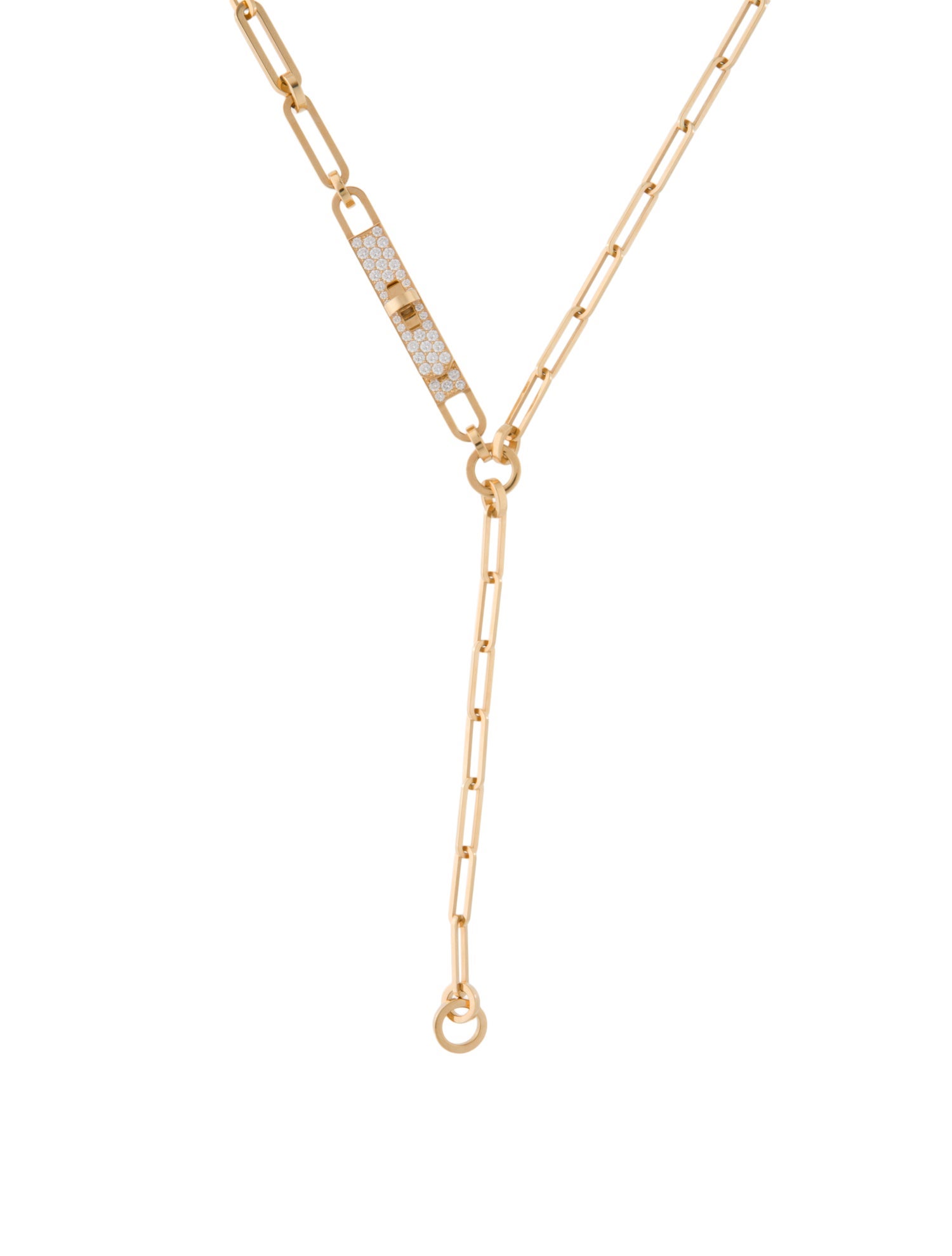Hermès Kelly Chaine Lariat Necklace, Small Model