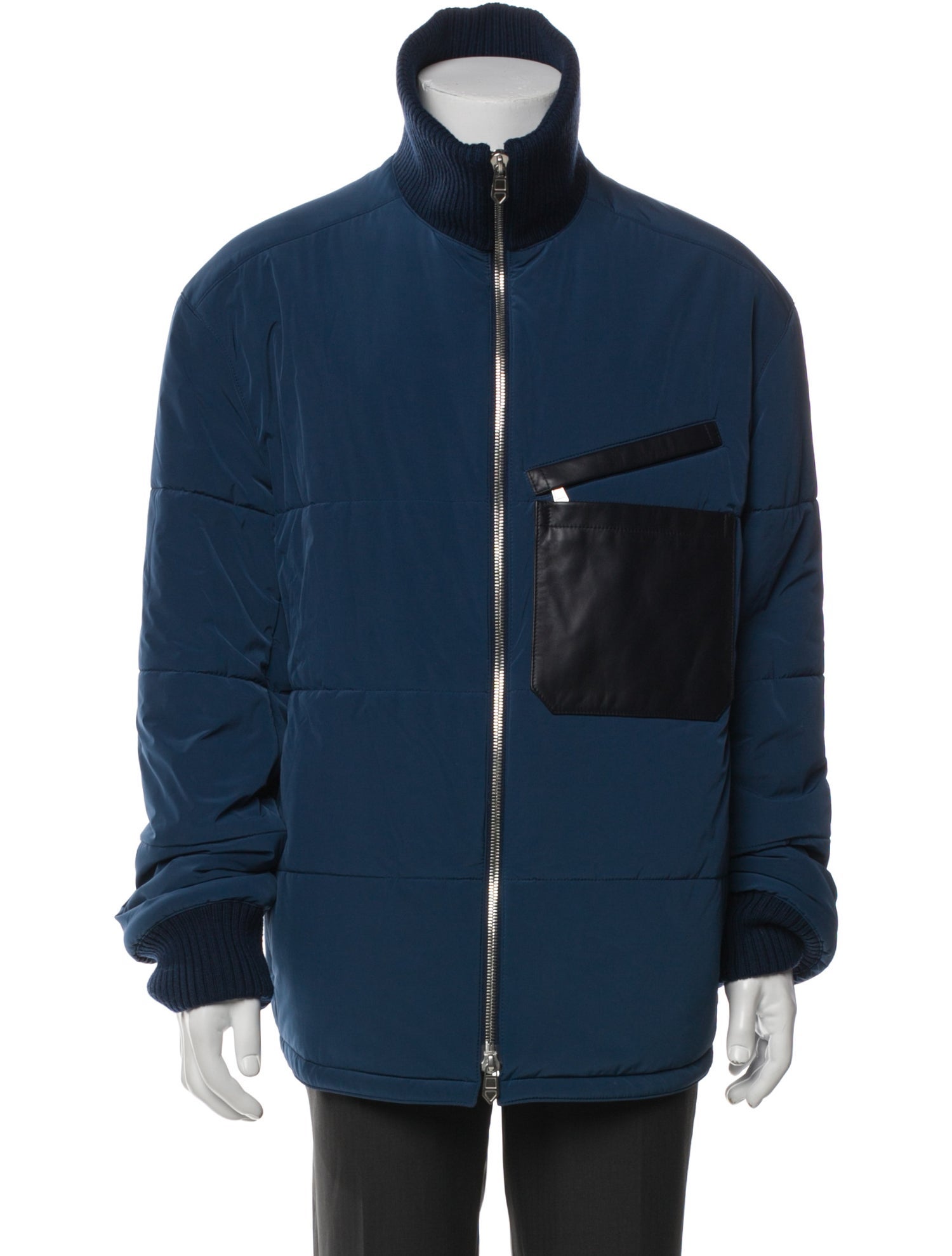 Hermès Colorblock Pattern Puffer Coat