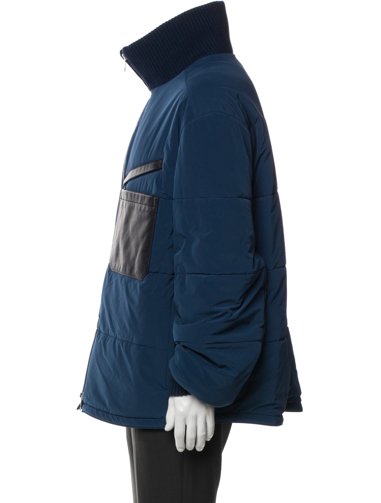 Hermès Colorblock Pattern Puffer Coat