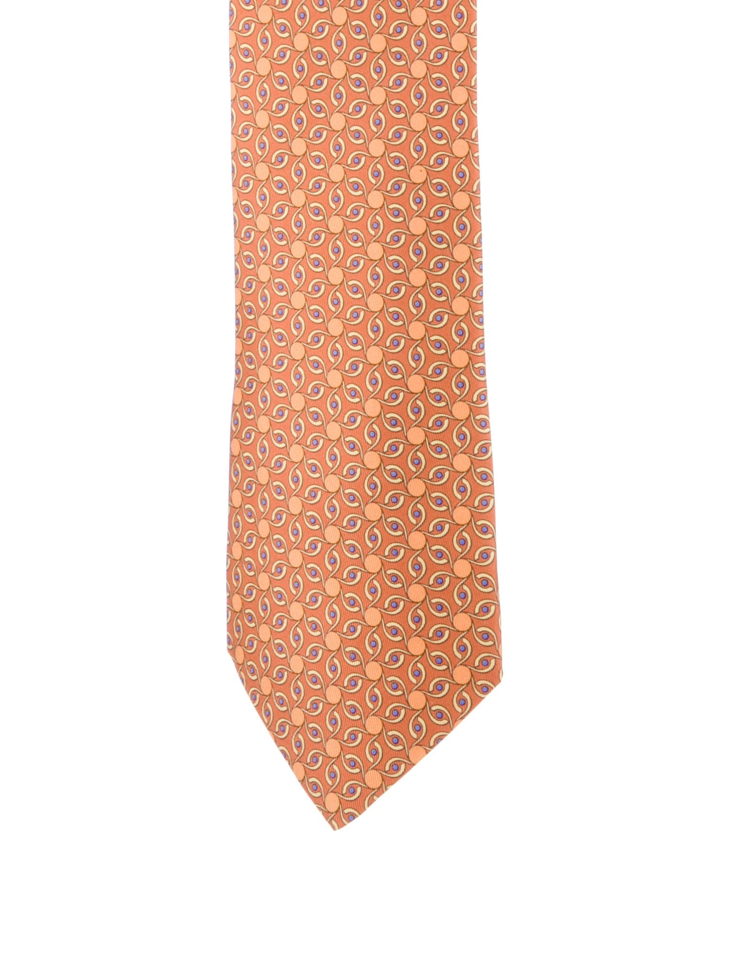 Hermès Patterned Silk Tie