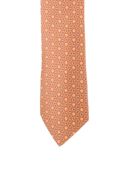 Hermès Patterned Silk Tie