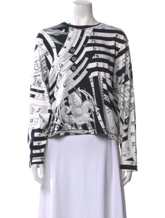Hermès Printed Bateau Neckline Sweatshirt