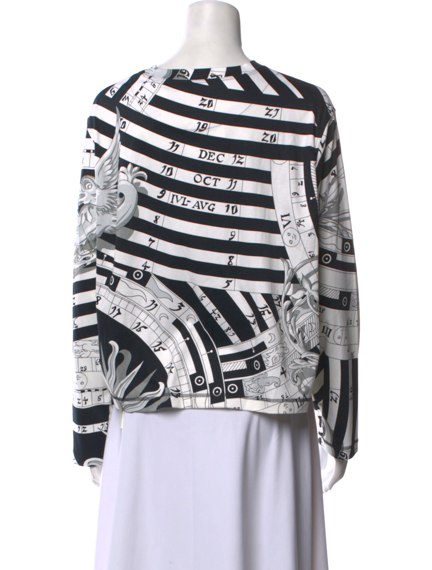 Hermès Printed Bateau Neckline Sweatshirt