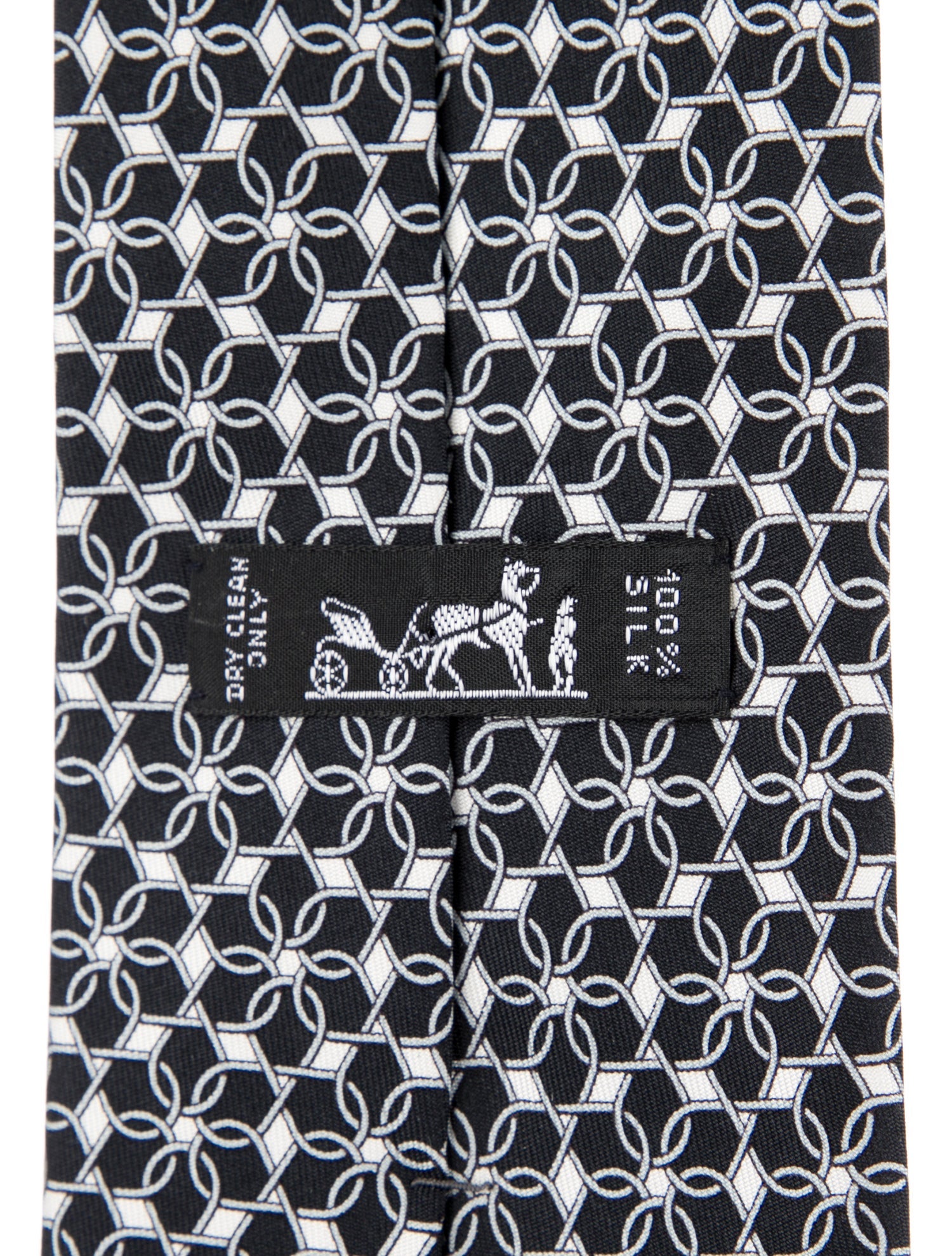 Hermès Patterned Silk Tie