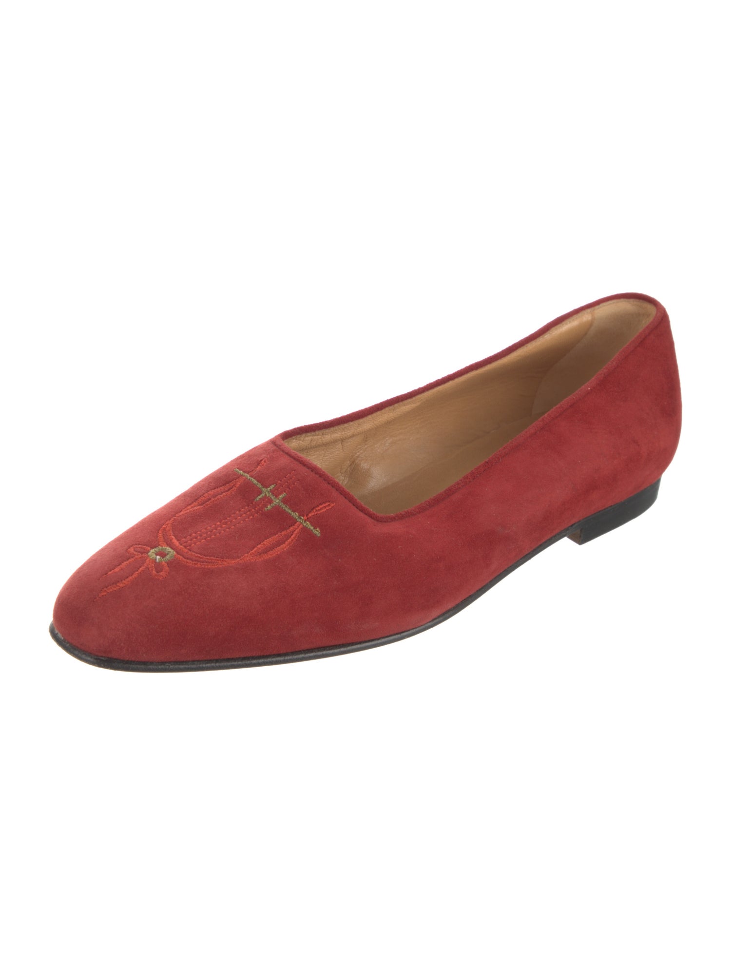 Hermès Vintage Suede Ballet Flats