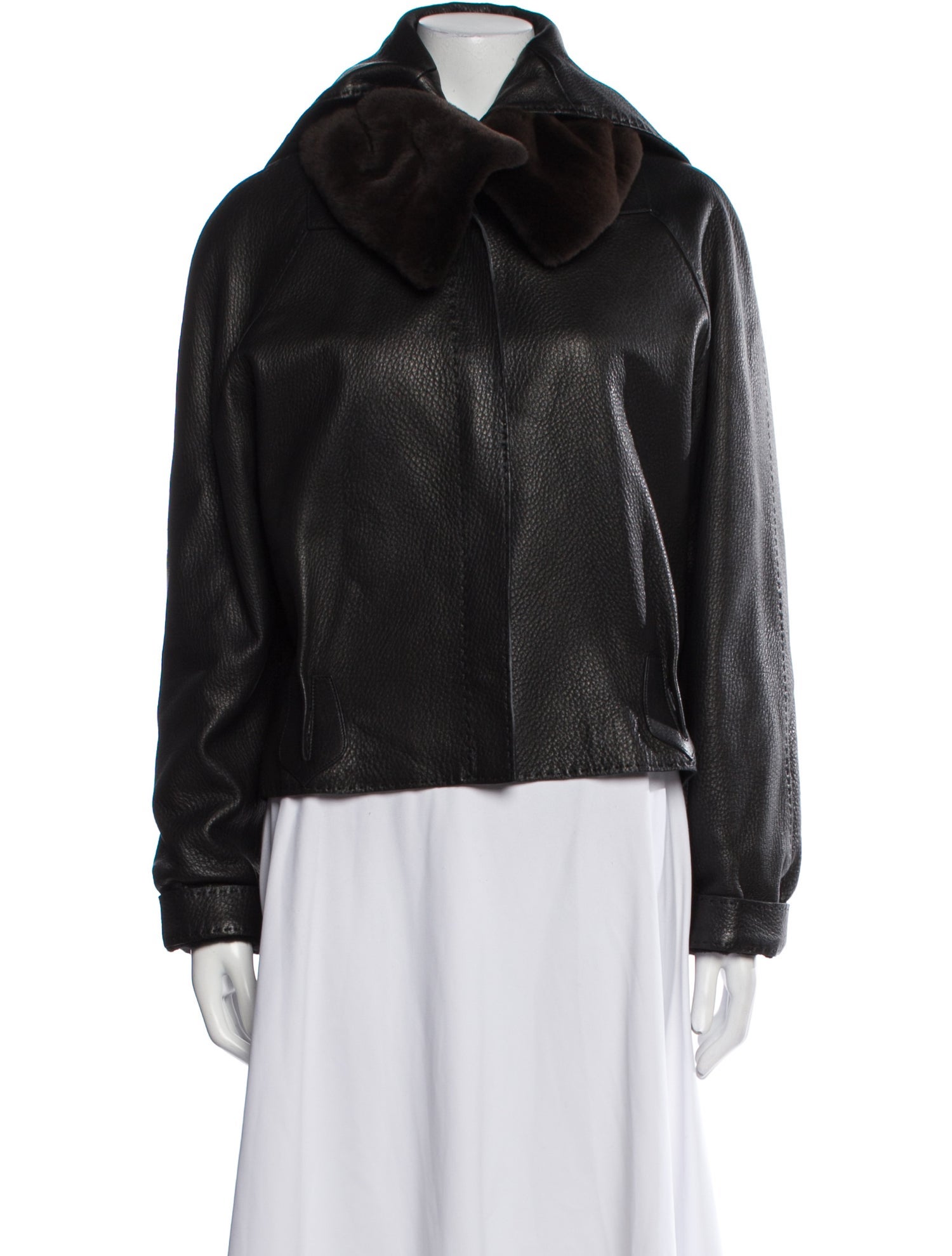 Hermès Leather Fur Jacket