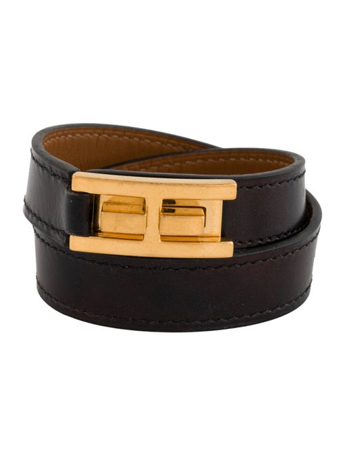 Hermès Leather Drag Double Tour Bracelet