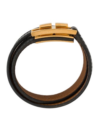 Hermès Leather Drag Double Tour Bracelet