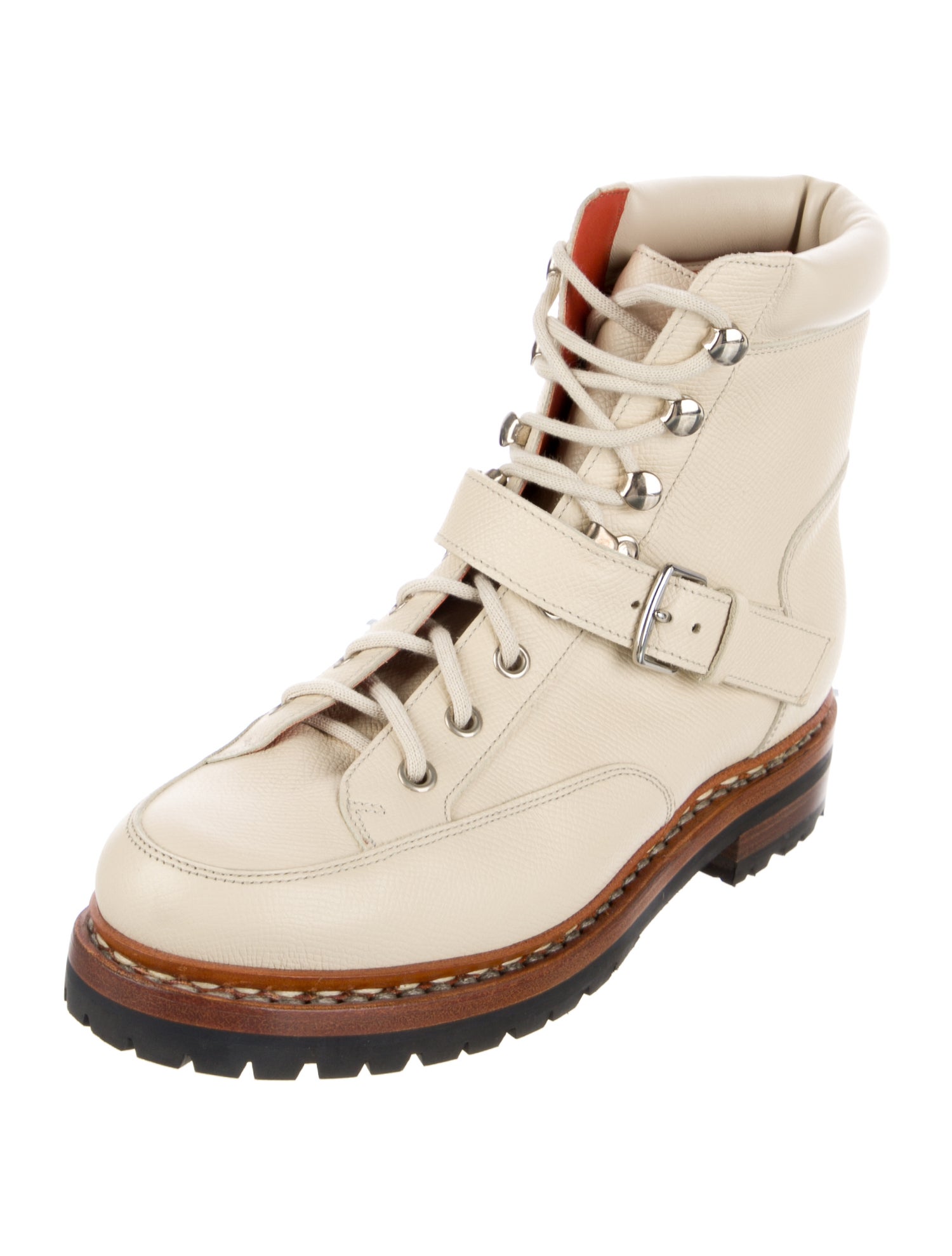 Hermès Hiking Leather Combat Boots