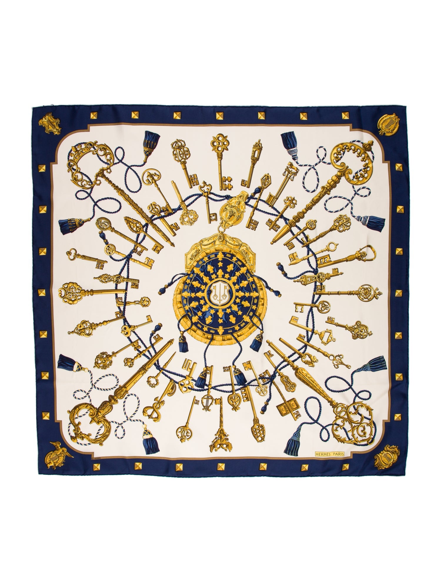 Hermès Les Clés Silk Scarf