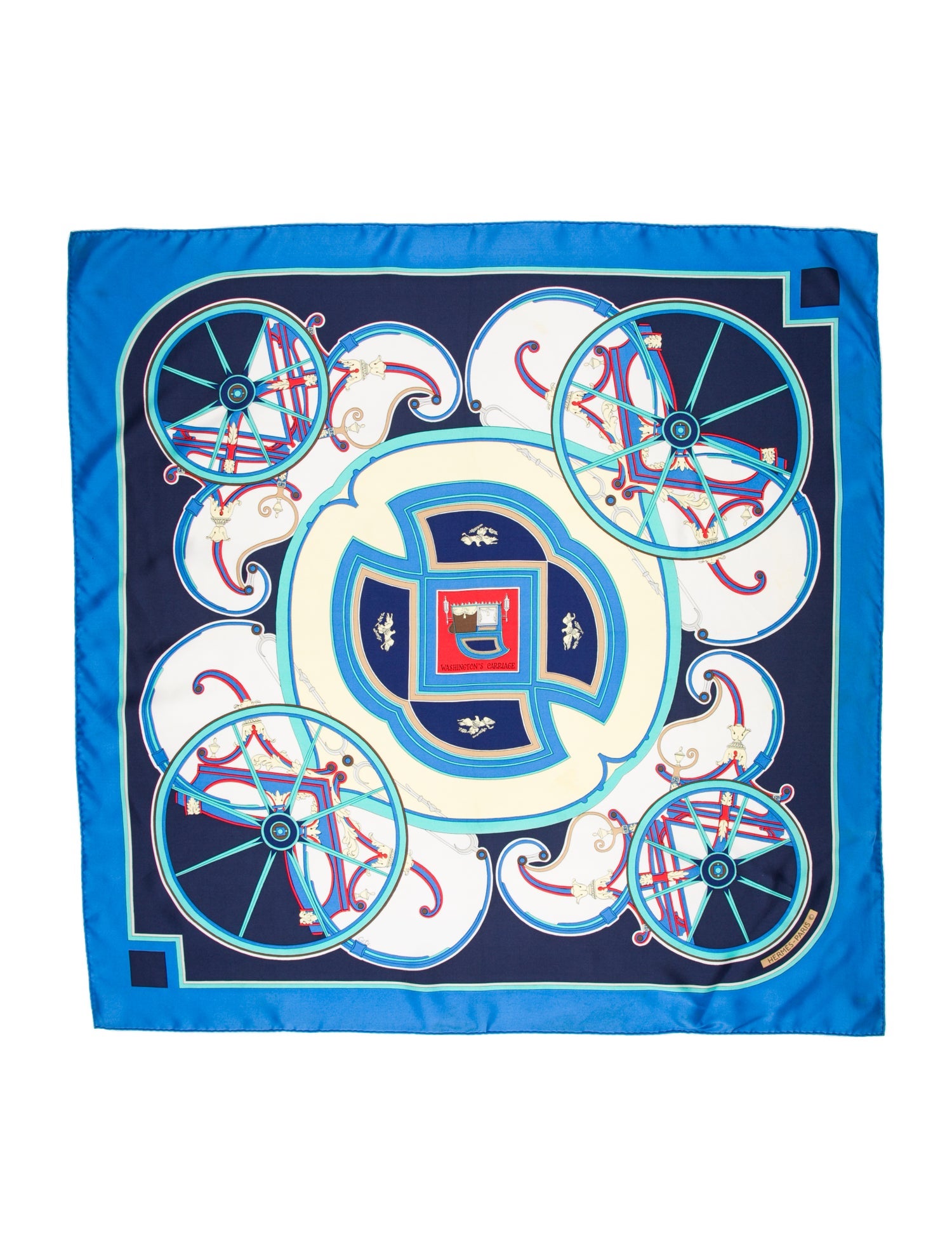 Hermès Washington Carriage Silk Scarf