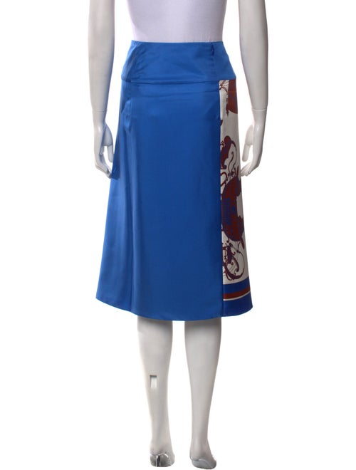 Hermès Silk Knee-Length Skirt