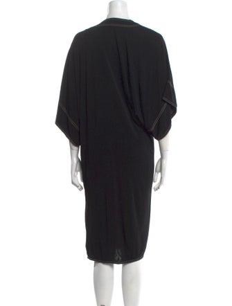 Hermès V-Neck Midi Length Dress