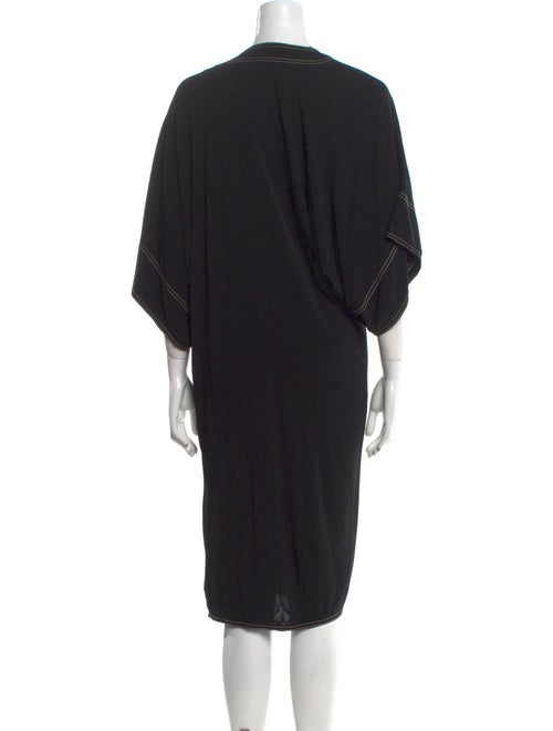 Hermès V-Neck Midi Length Dress