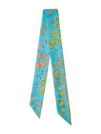 Hermès Rencontre Oceane Silk Twilly Scarf