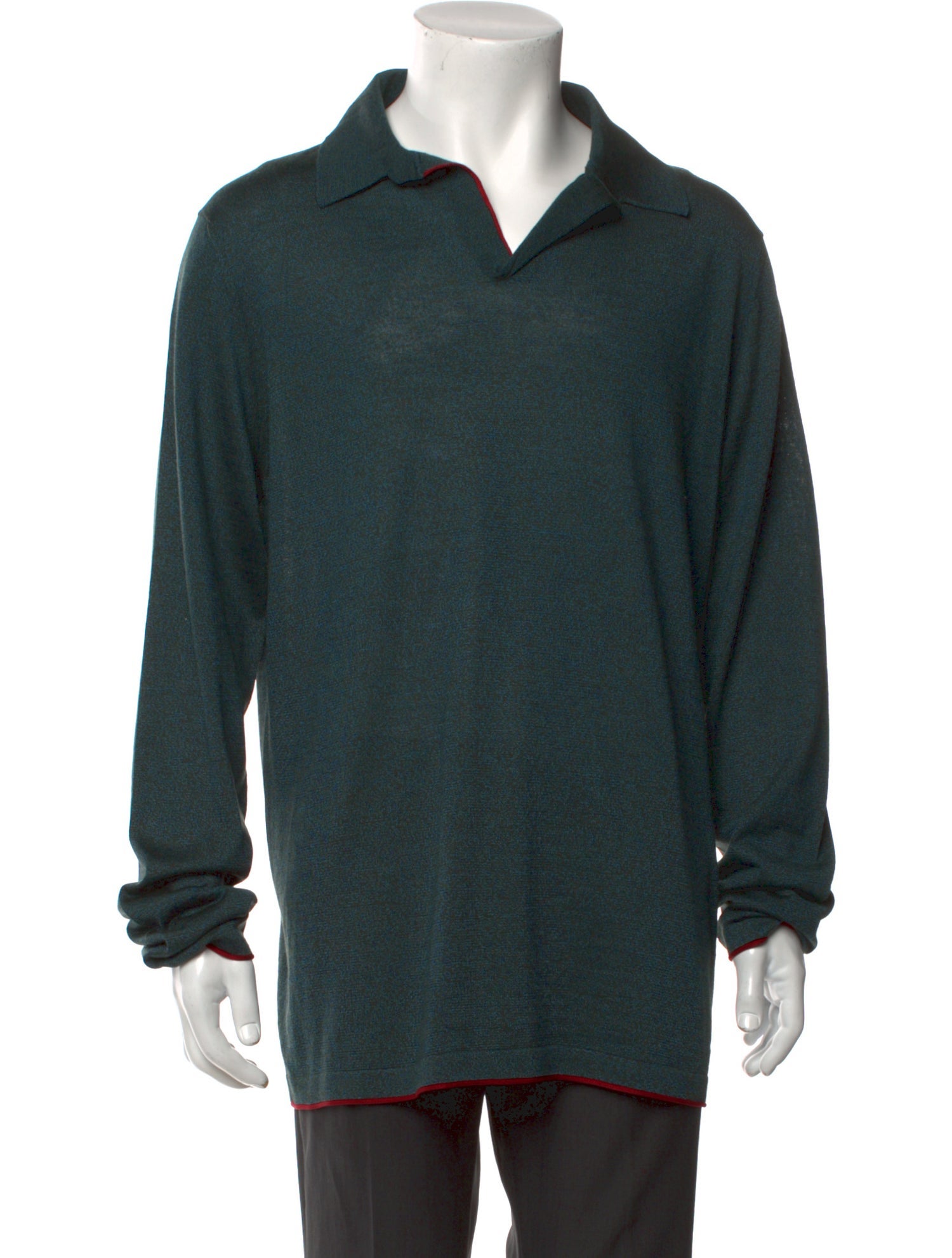 Hermès Wool V-Neck Polo Sweater w/ Tags