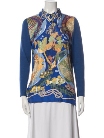 Hermès Silk Printed Blouse