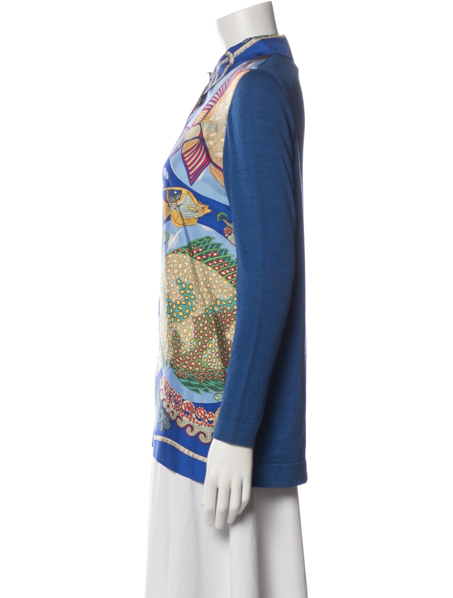 Hermès Silk Printed Blouse