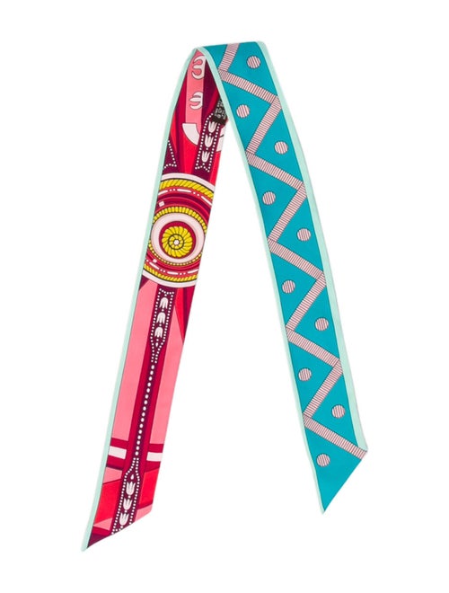 Hermès Balade en Berline Silk Twilly Scarf