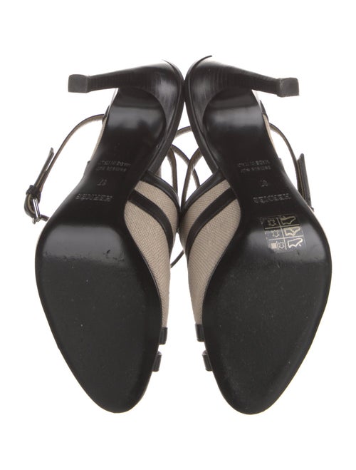 Hermès Canvas Colorblock Pattern Sandals