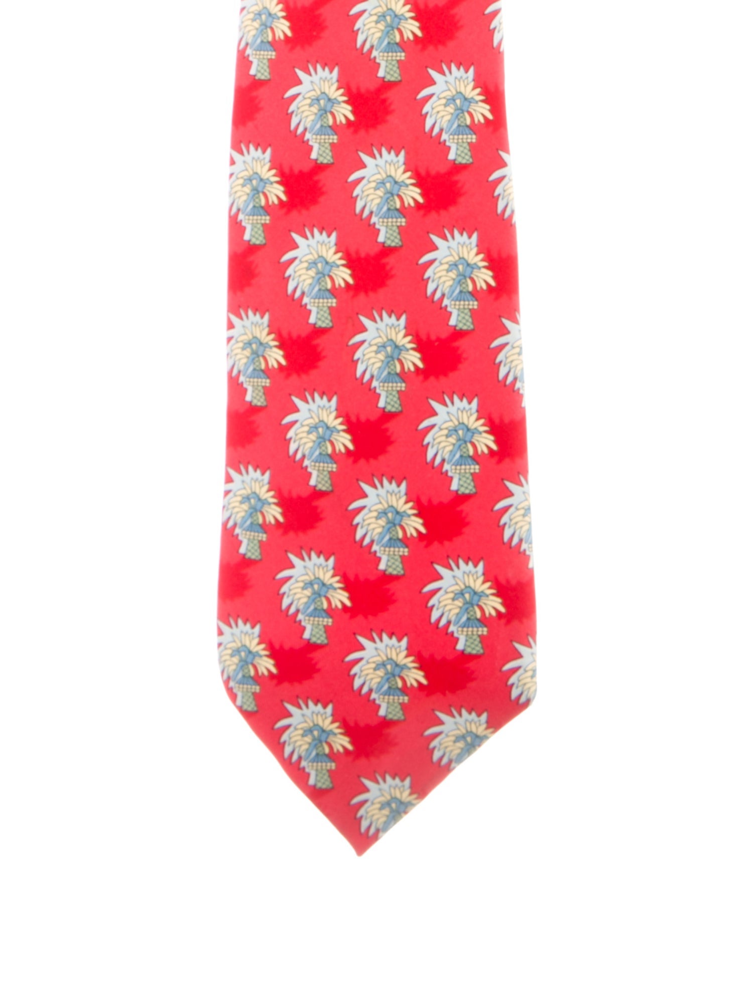 Hermès Palm Tree Silk Tie