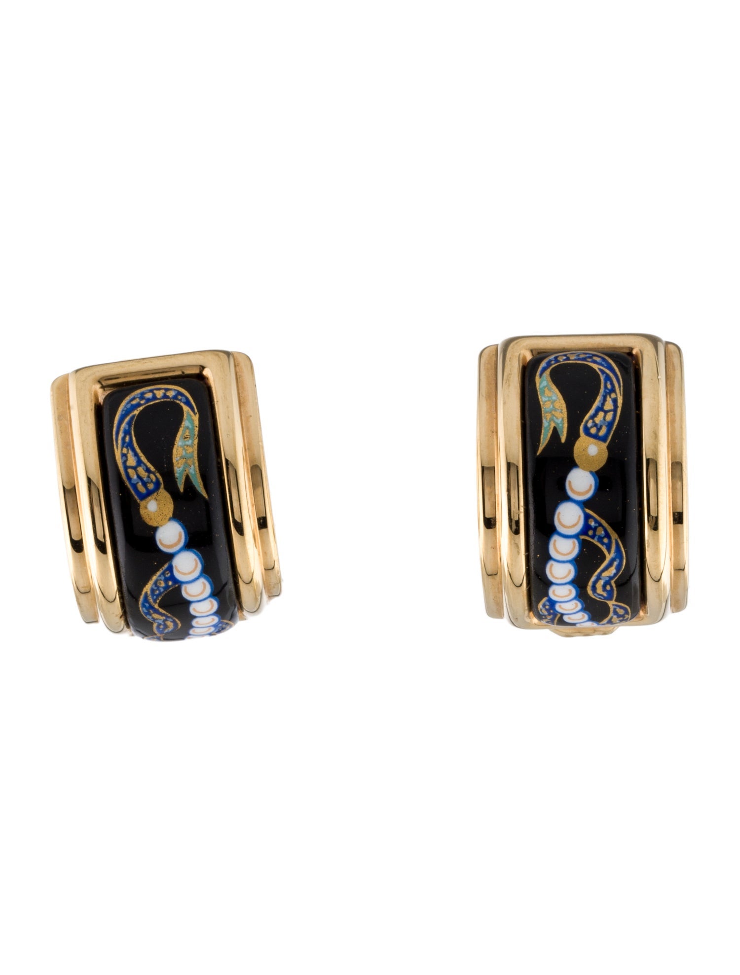 Hermès Enamel Clip-On Earrings