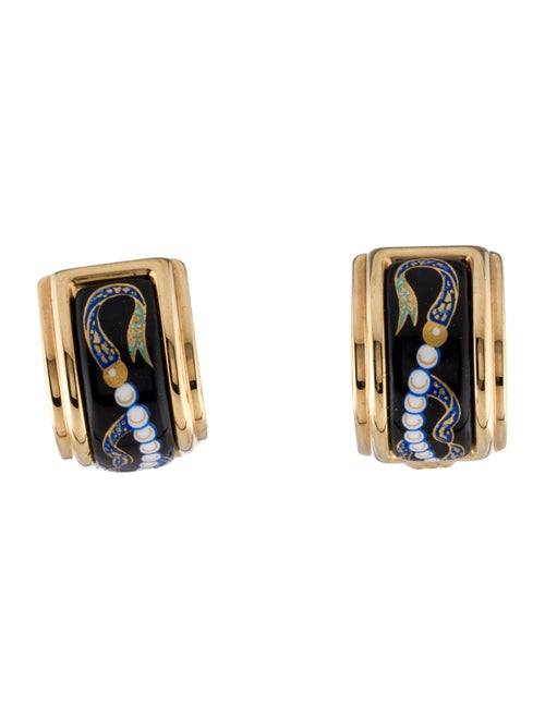 Hermès Enamel Clip-On Earrings