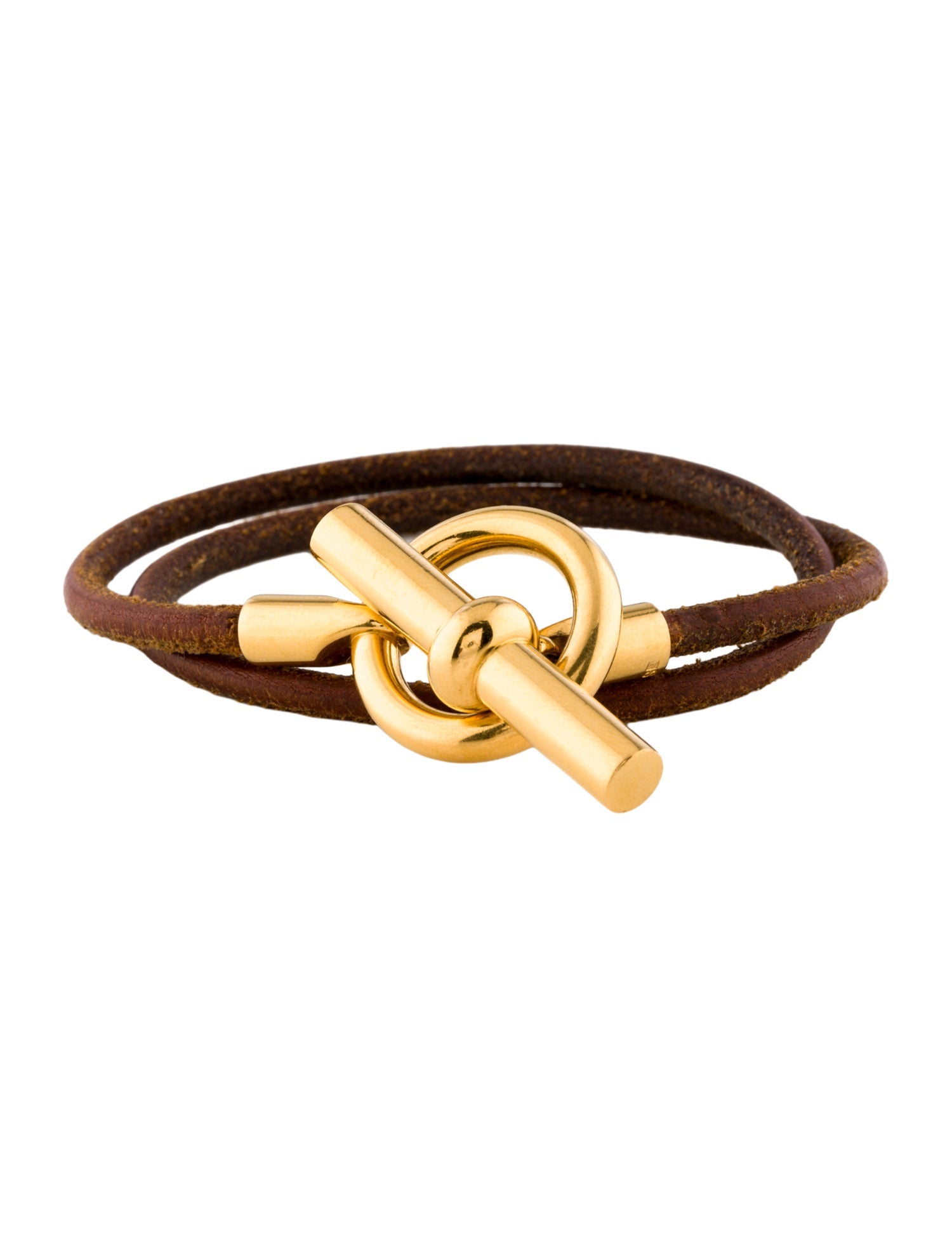 Hermès Leather Glenan Double Tour Wrap Bracelet