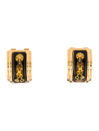 Hermès Vintage Enamel Clip-On Earrings