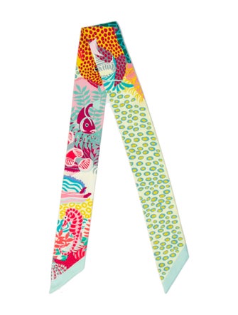 Hermès Under The Waves Silk Twilly Scarf