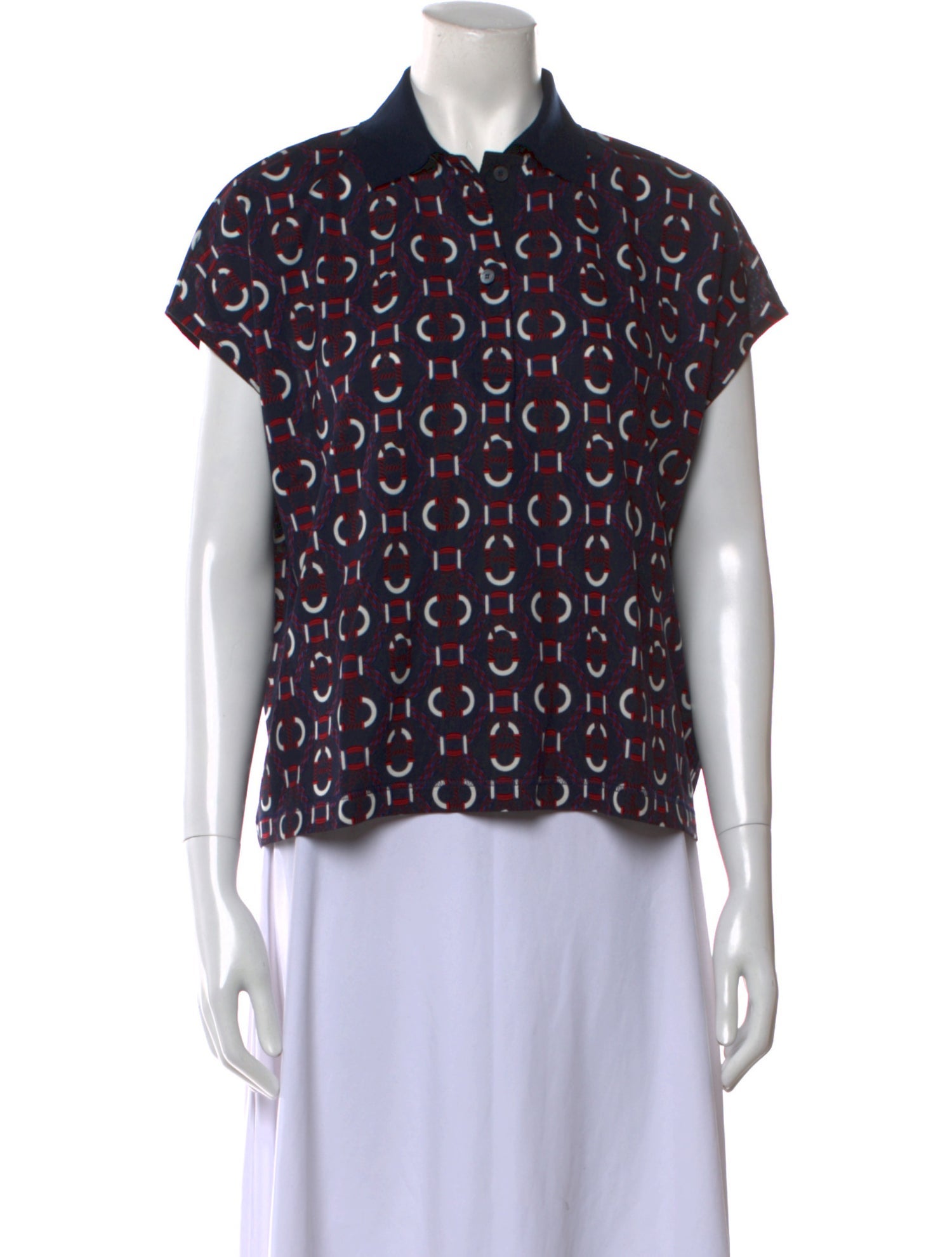 Hermès 2023 Printed Button-Up Top w/ Tags