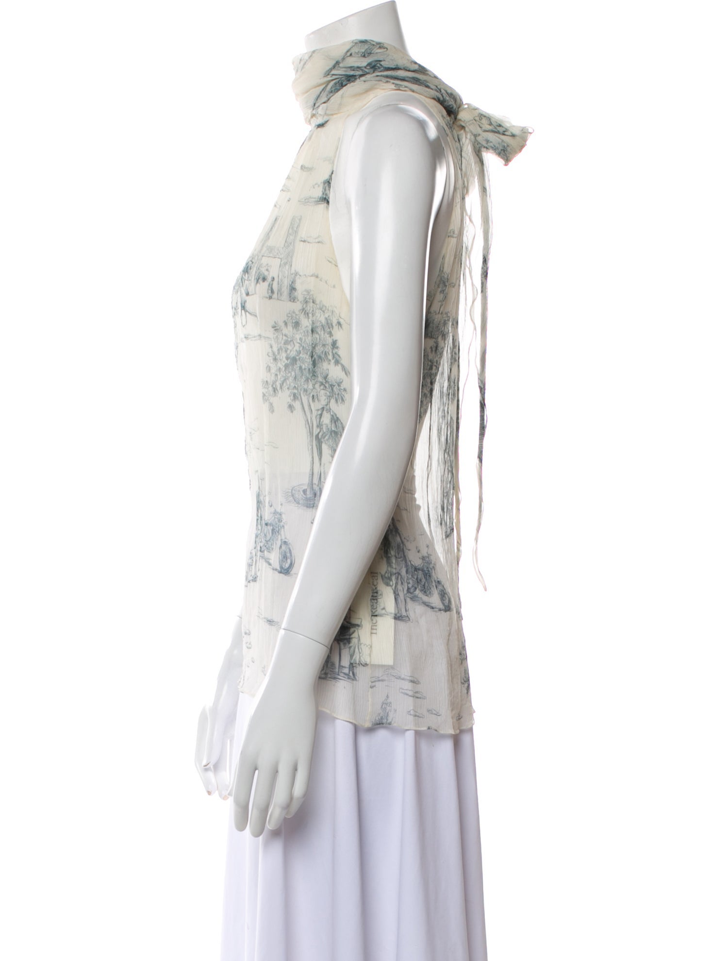 Hermès Silk Printed Blouse