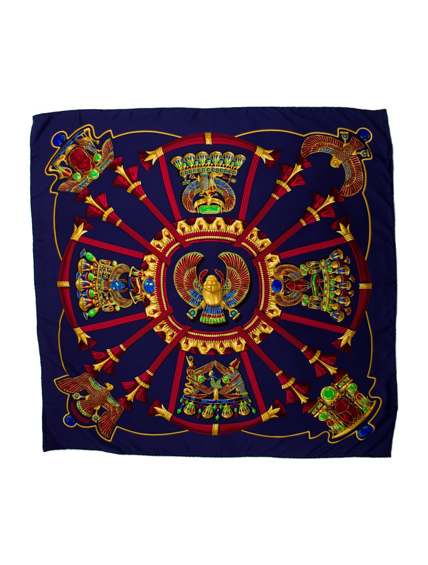 Hermès Scarabees Et Pectoraux Silk Scarf