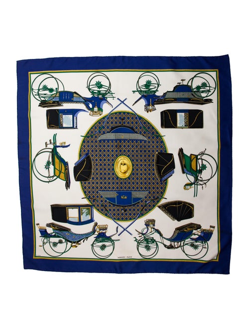 Hermès Les Voitures a Transformation Silk Scarf