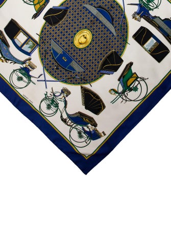 Hermès Les Voitures a Transformation Silk Scarf