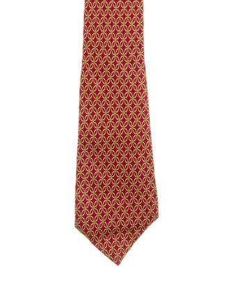 Hermès Patterned Silk Tie