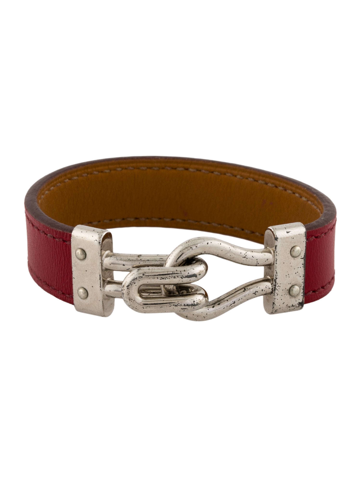 Hermès Leather Hook Bracelet