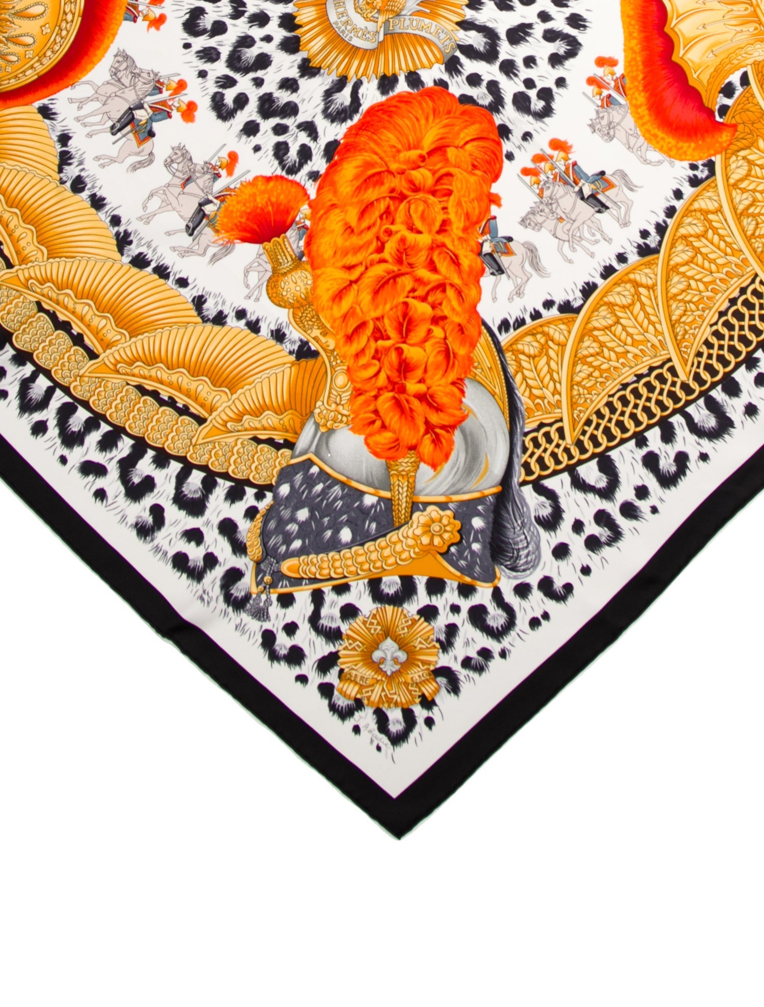 Hermès Casques et Plumets Silk Scarf
