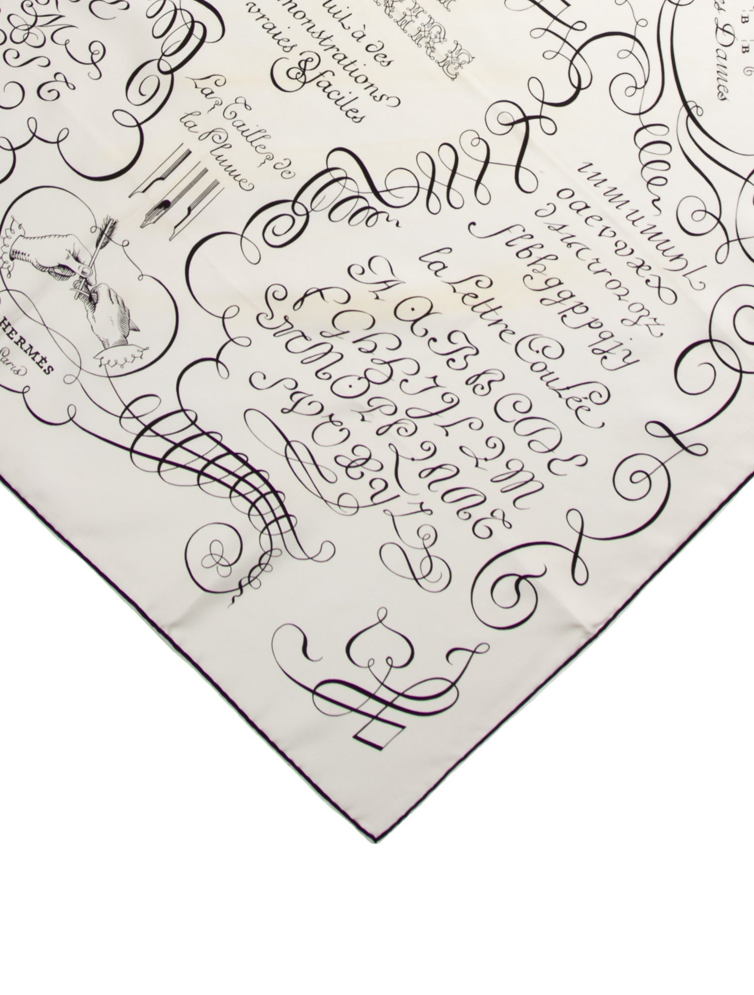 Hermès L'art d'ecrire Silk Scarf