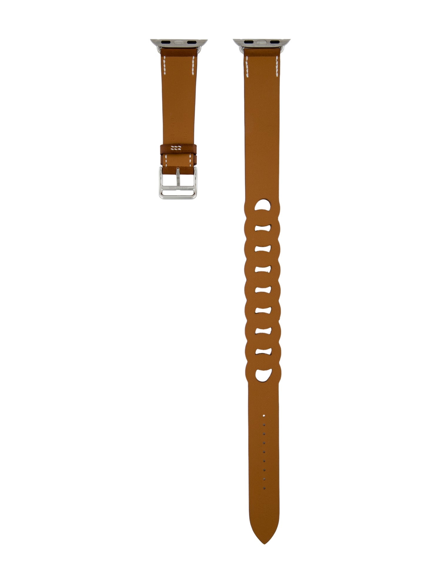 Hermès x Apple 20mm Fauve Gourmette Double Tour Watch Strap.