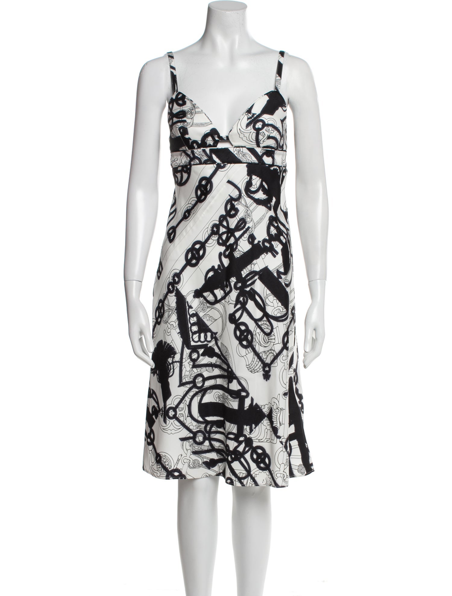 Hermès Cliquetis Tattoo Aquarelle Knee-Length Dress w/ Tags