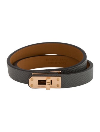 Hermès Leather Mini Kelly Double Tour Wrap Bracelet