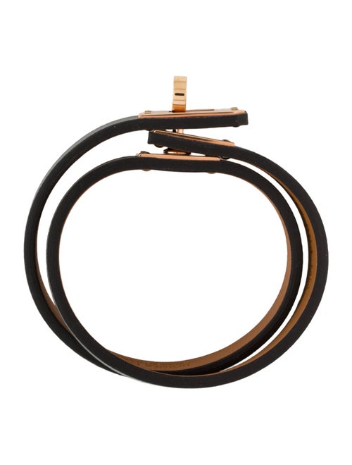 Hermès Leather Mini Kelly Double Tour Wrap Bracelet